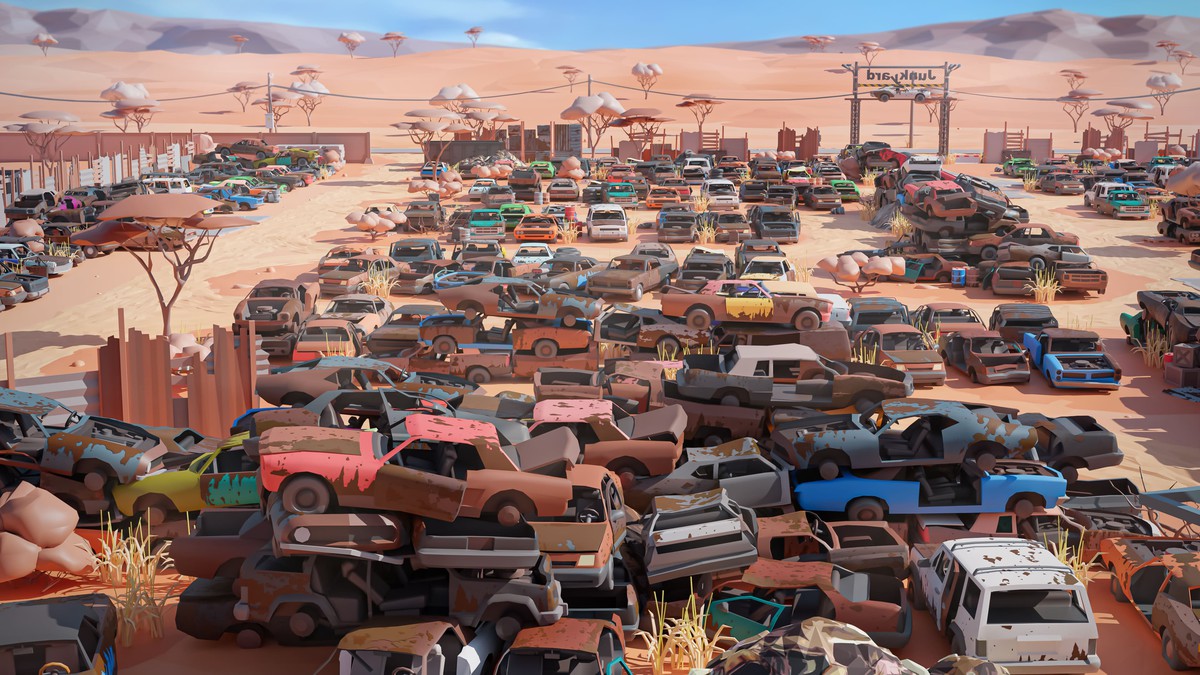 Junkyard - Low Poly 3D Models Pack