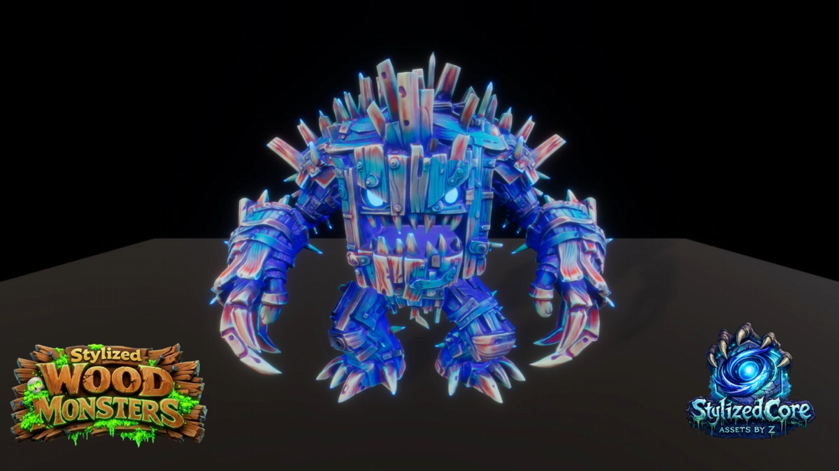 Wood Monsters Pack 1 – 4 Stylized Animated Creatures (LOD + Skins)