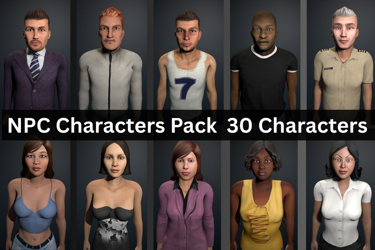 Characters Pack NPC 30 Characters