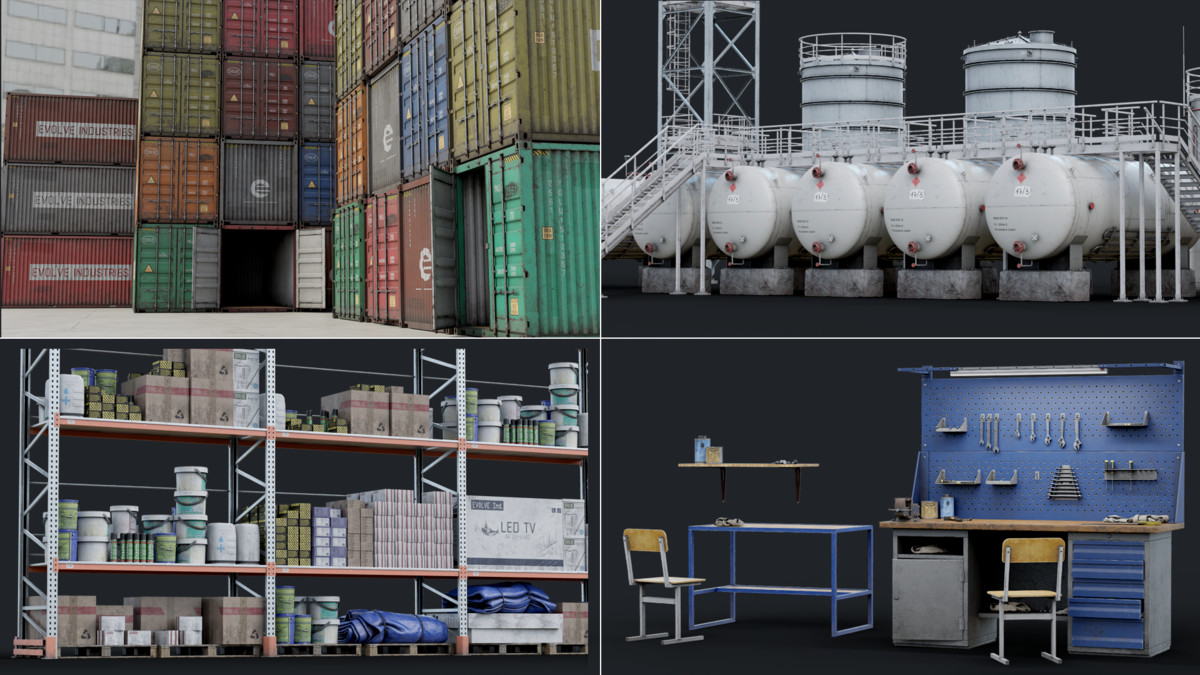 Industrial Props Equipment Mega Bundle