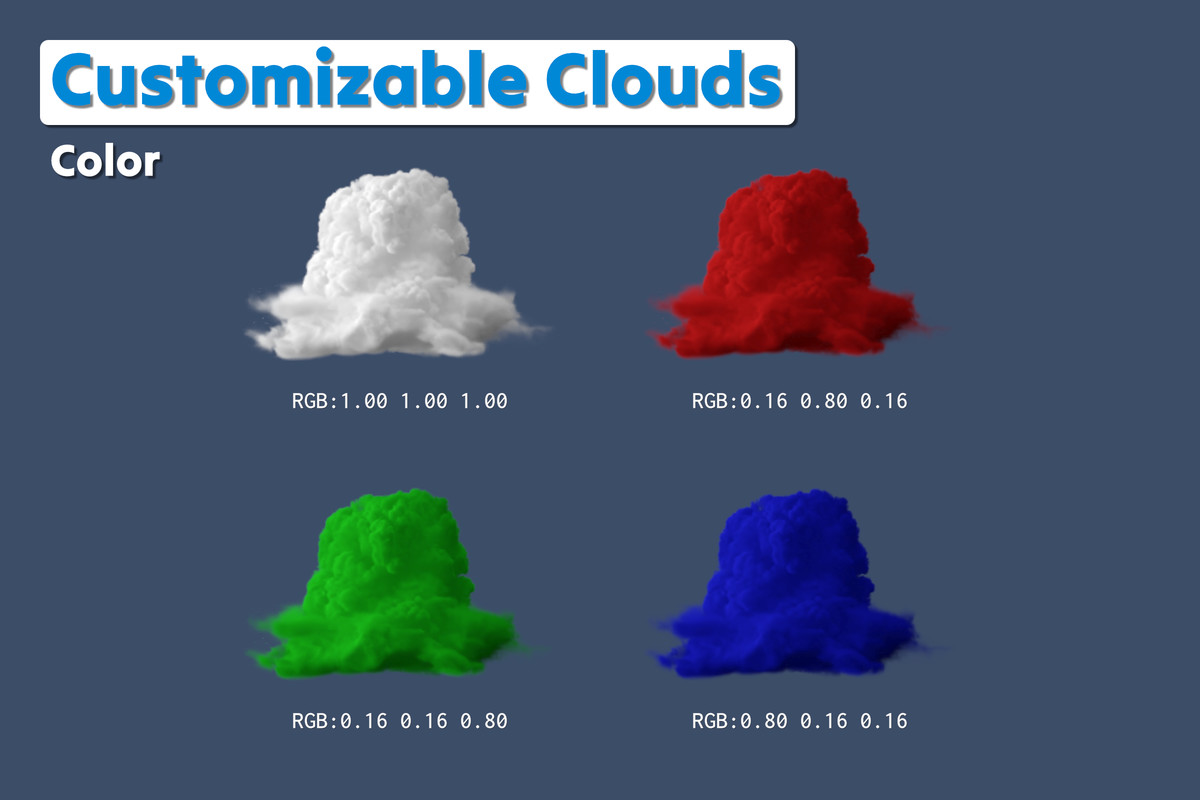 Six-Way Lit Clouds - Pack 01