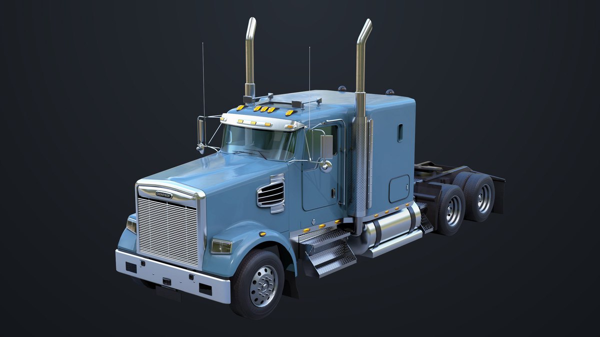 Heavy Truck Chassis 07 Cyan and Grey URP HDRP Textures