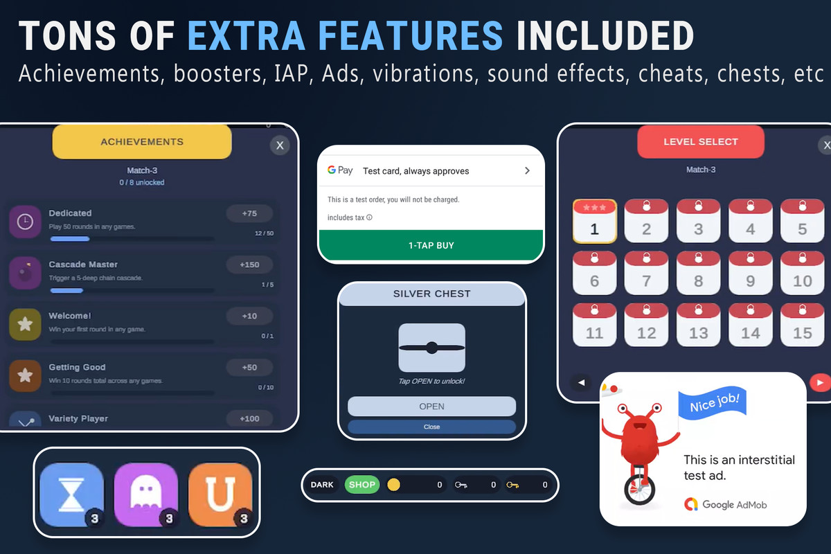 Pocket Mini Games | Casual Pack – Modular Mobile Game Engine & Toolkit