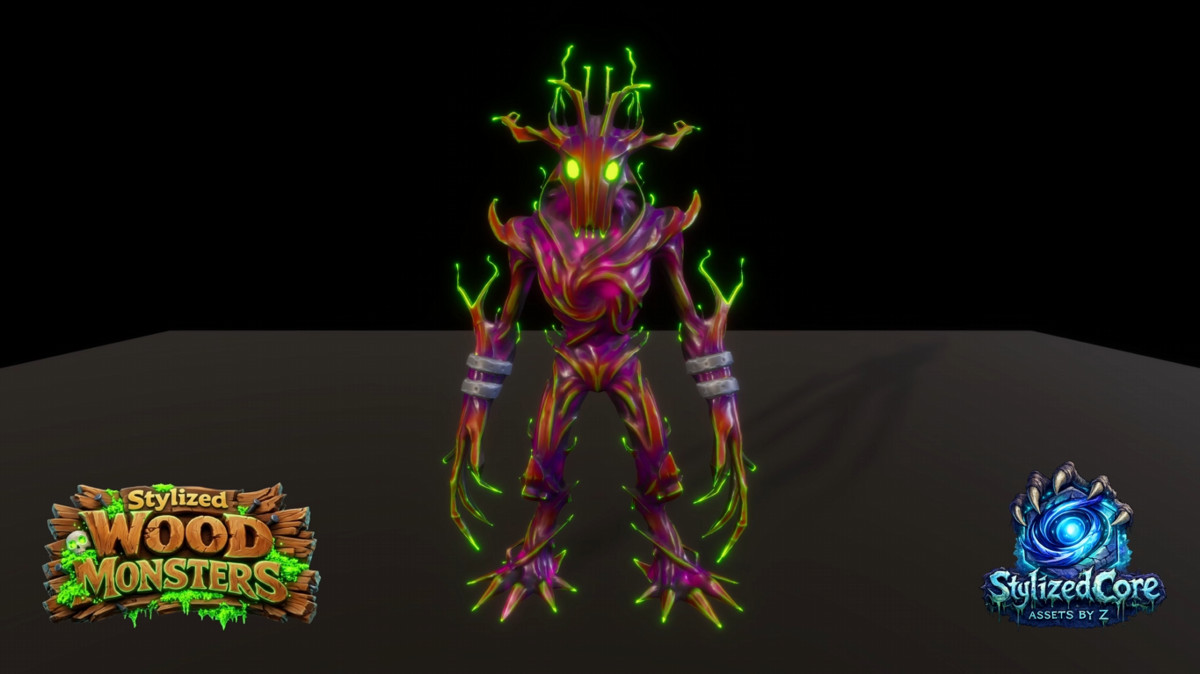 Stylized Wood Monster Pack 2 – Elderwood Variant (Animated, LOD, Skins)