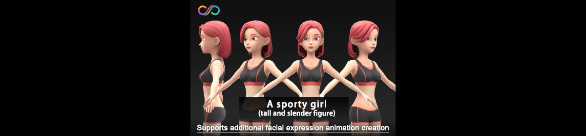 A sporty girl (tall and slender figure)
