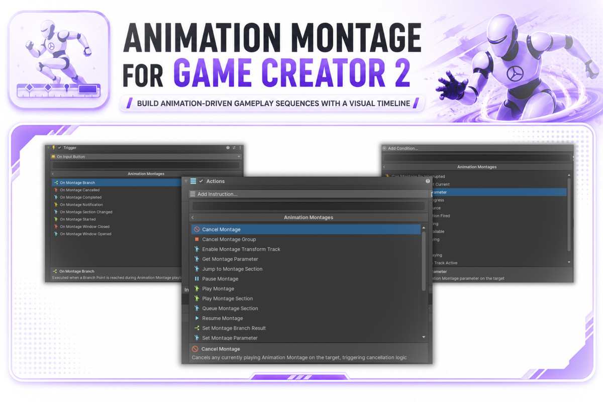 Animation Montages for Game Creator 2