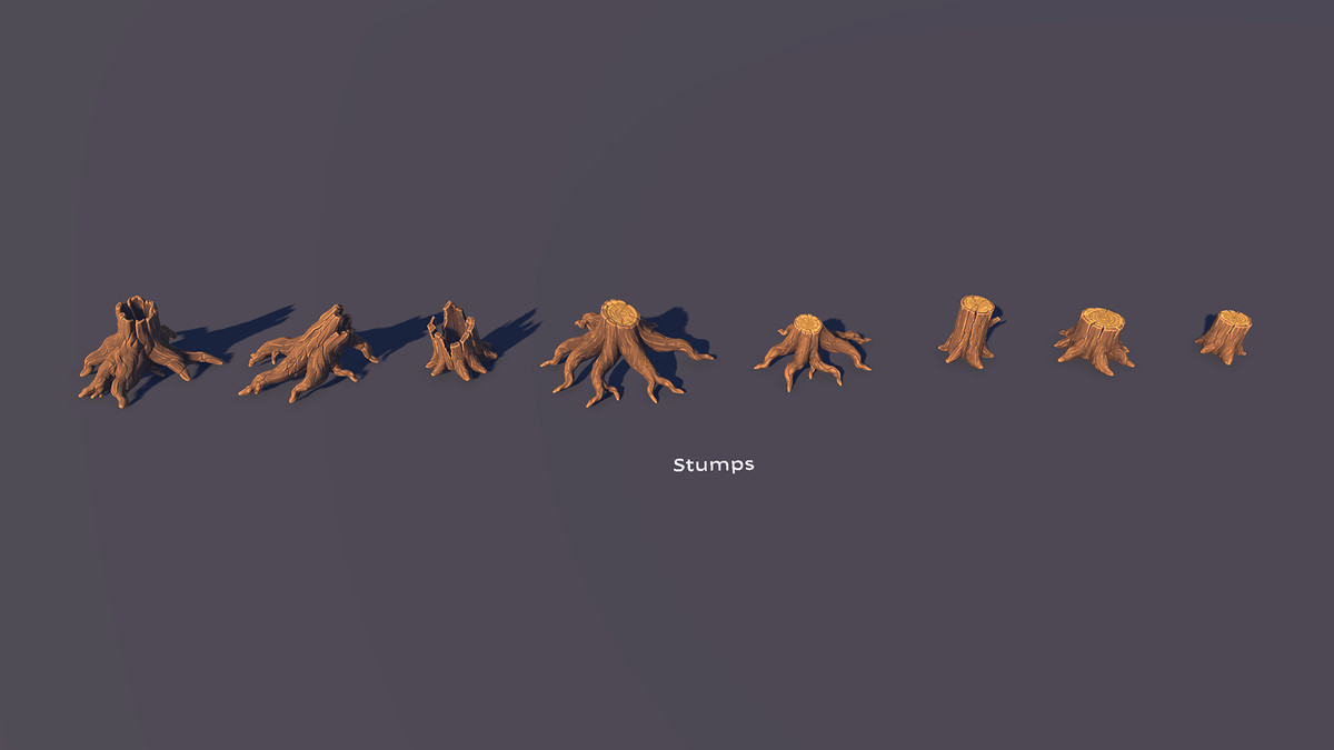 Stylized Nature - Logs, Stumps & Branches Pack