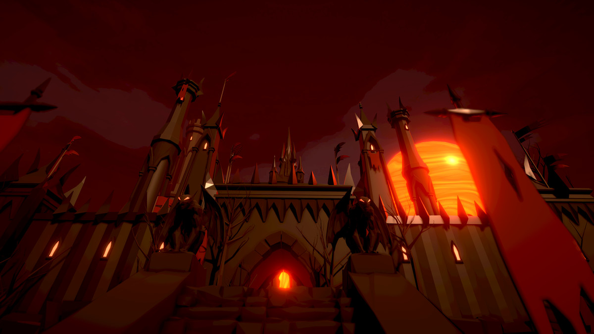 Dark Infernal Fortress - Low Poly