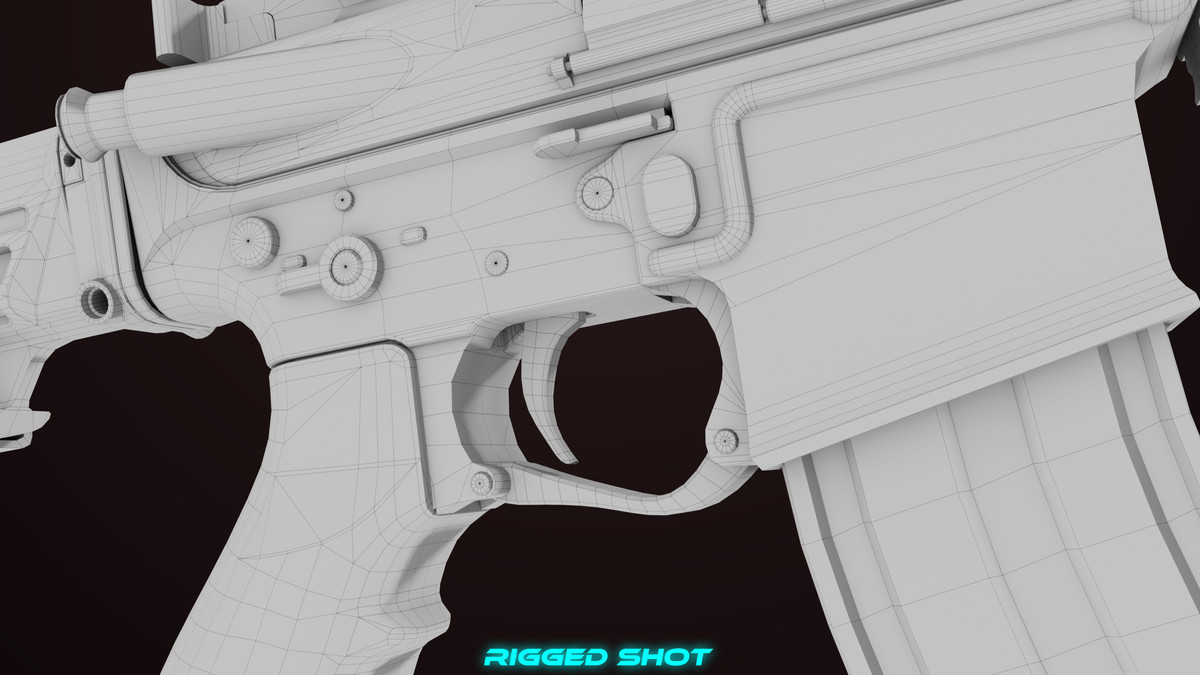 Machine Gun 17 Black URP HDRP Textures