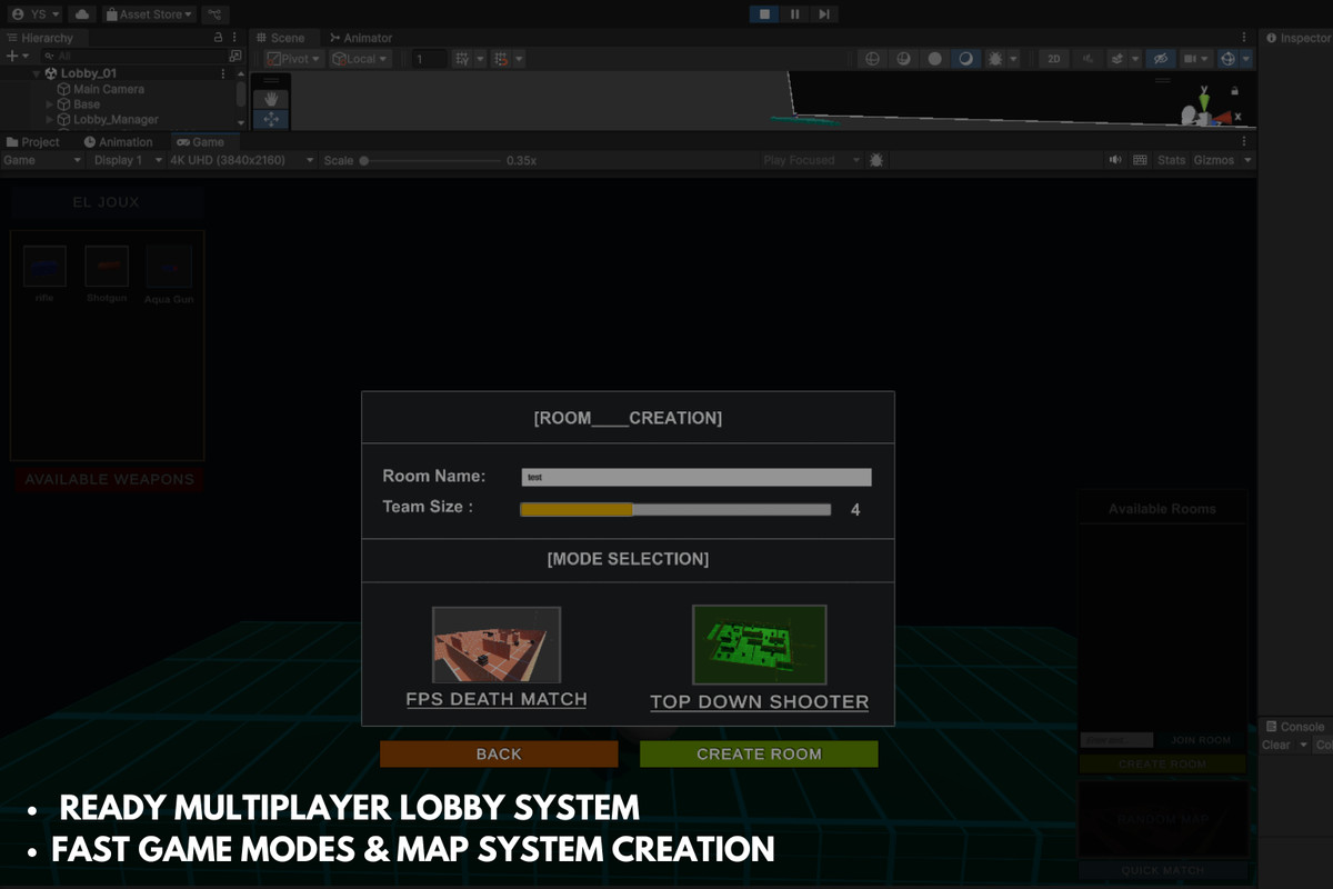 Easy Multiplayer Shooter – Custom Weapons & Game Modes