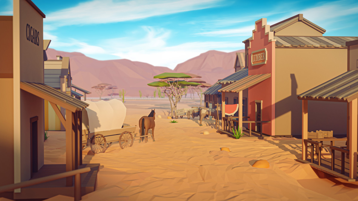 Wild West - Low Poly 3D Models Pack