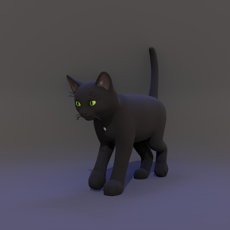Low Poly Stylized Kittens