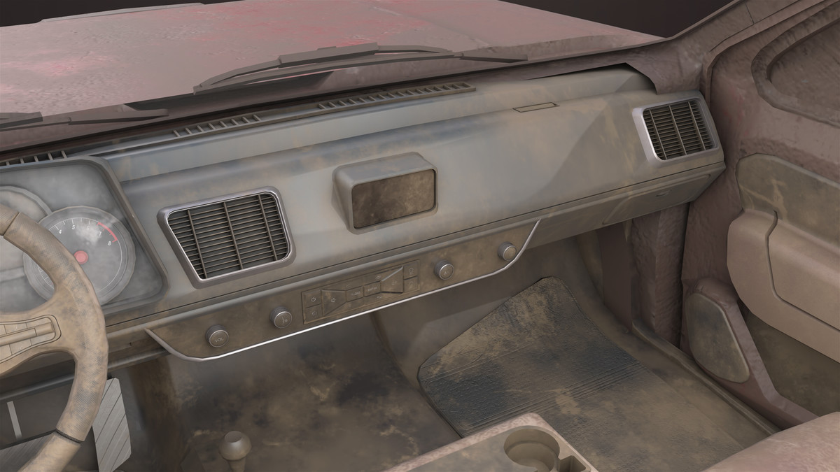 Pickup Truck 02 Red Dusty URP HDRP Textures