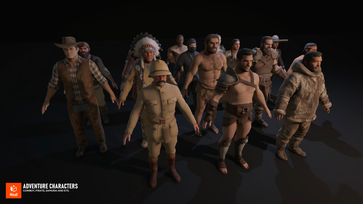 Adventure Characters — Cowboy, Pirate, Samurai and ets.