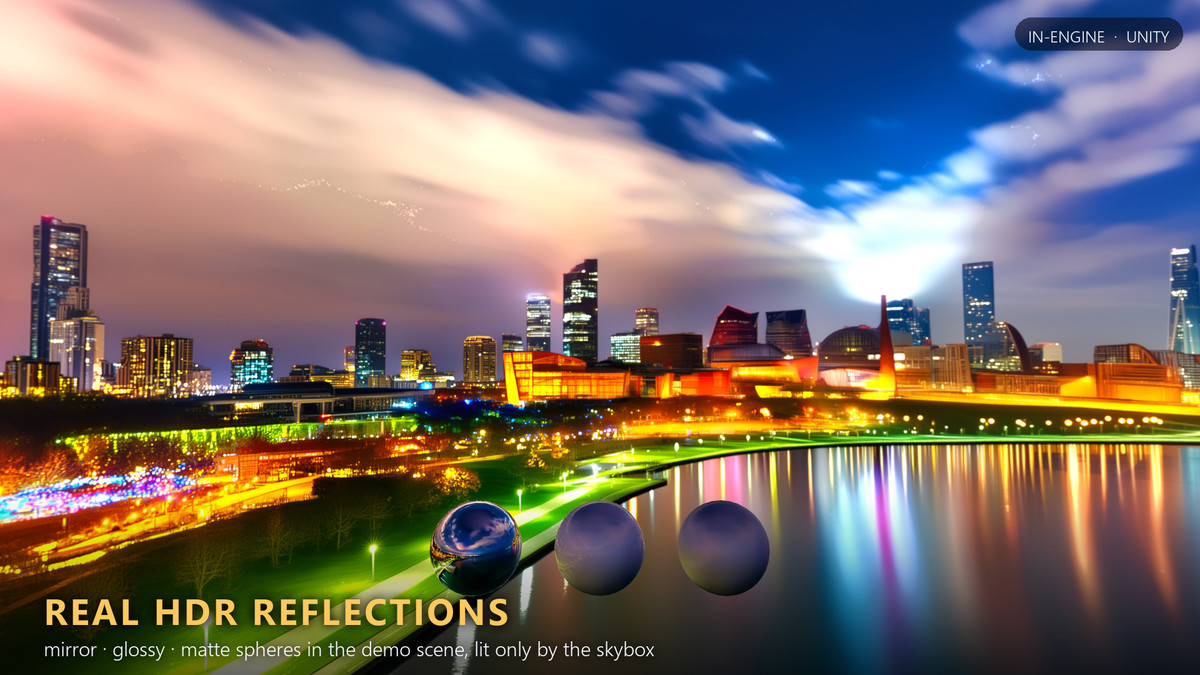 City Lights at Night - 8K True HDR Skyboxes (URP, HDRP)