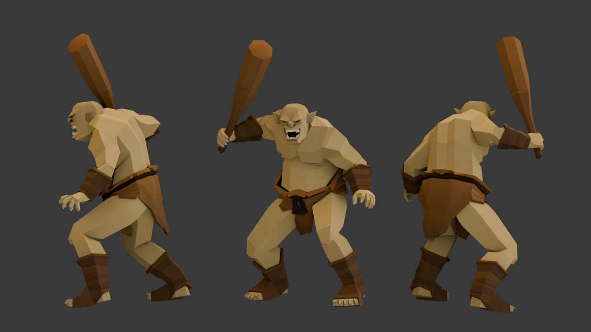 Low-Poly Medieval Fantasy - Biped Creatures Pack