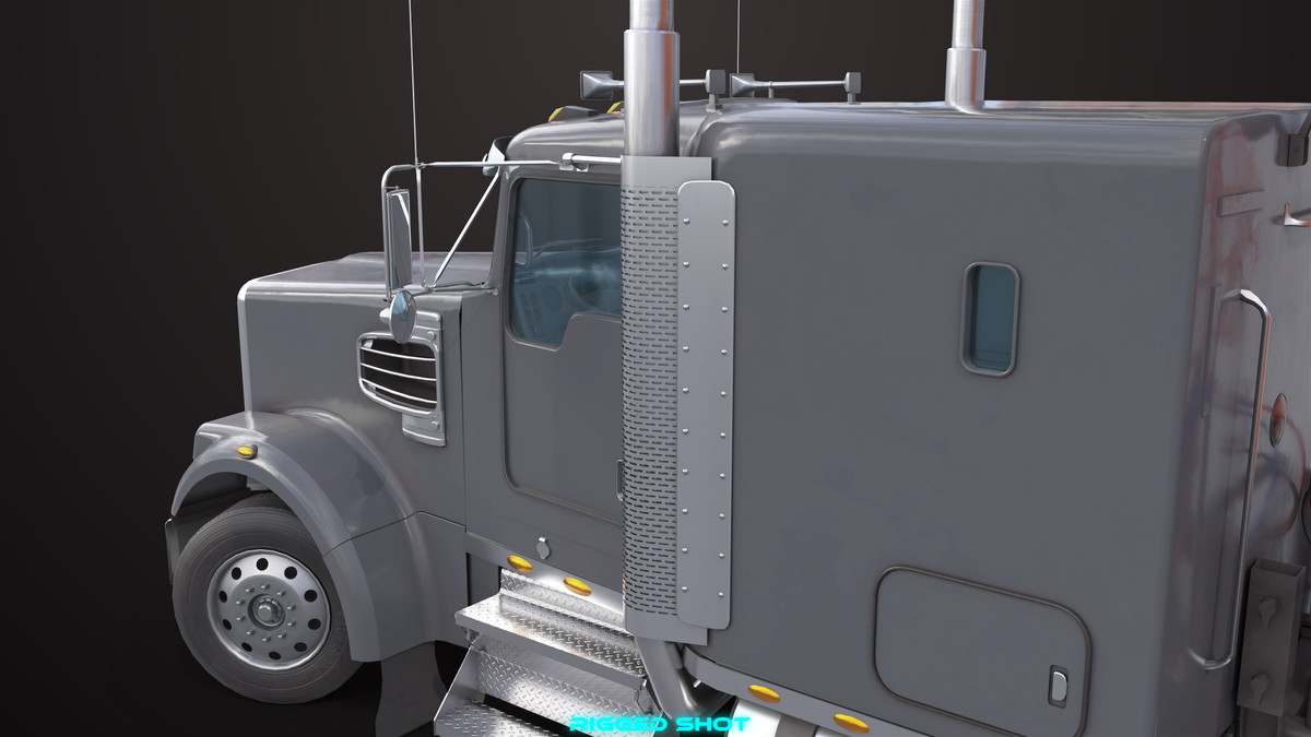 Truck 07 Log Trailer Collection URP HDRP Textures