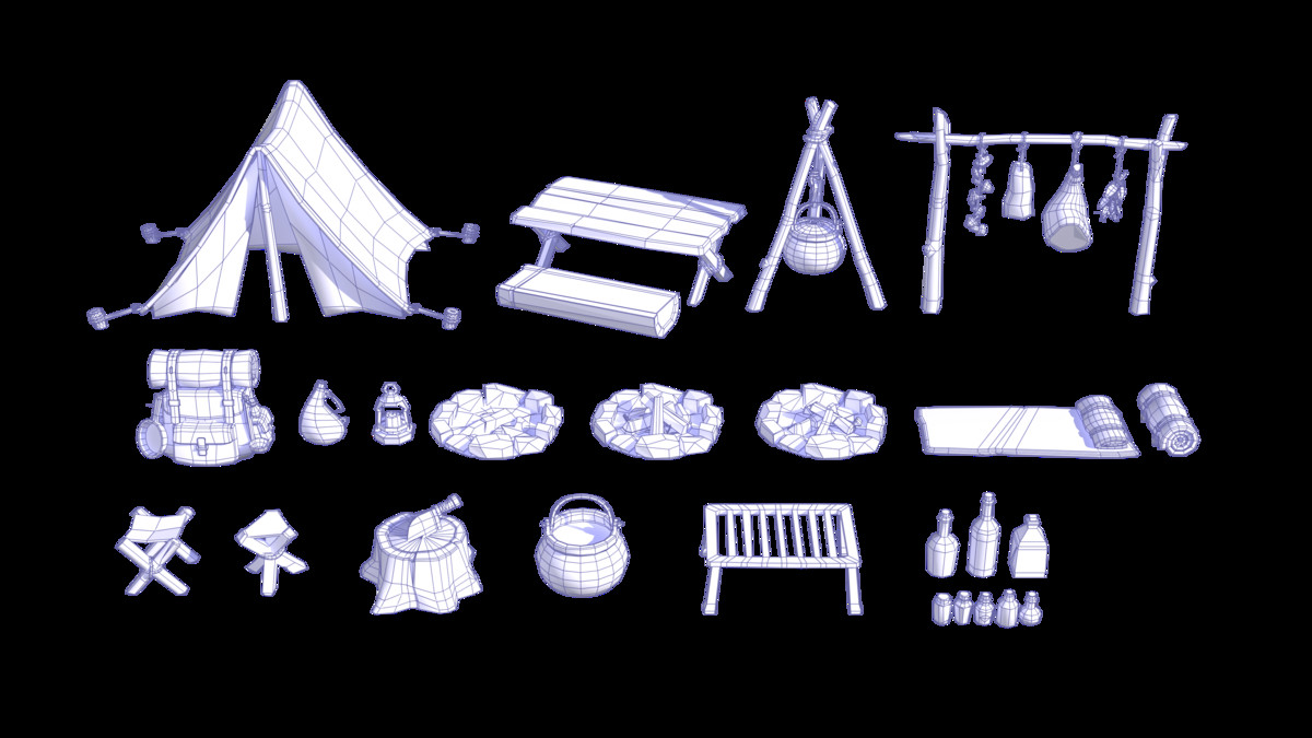 Low Poly Adventure's Cooking Camp - RPG & Survival Props