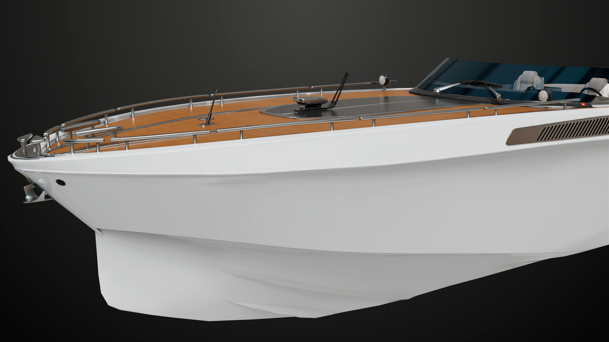 Yacht Boat 01 White with Interior HDR URP Textures