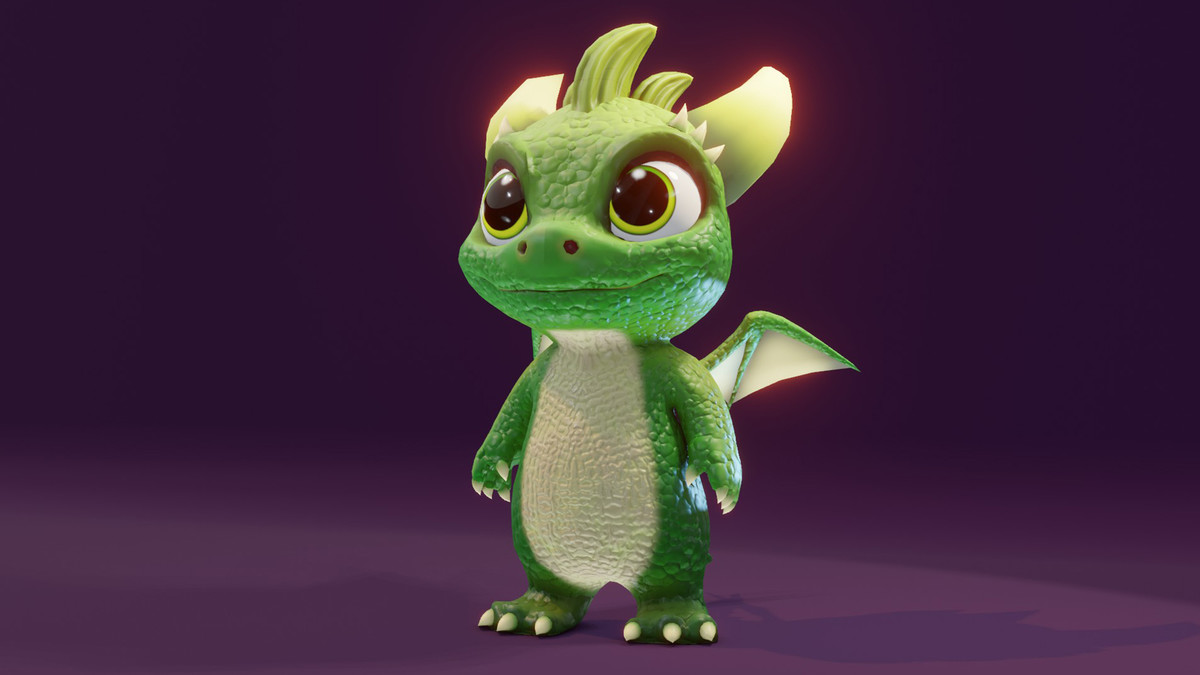 Cute Baby Dragons 3D Model With 5 Music Tracks and 36 Sound Effects (Built-In)