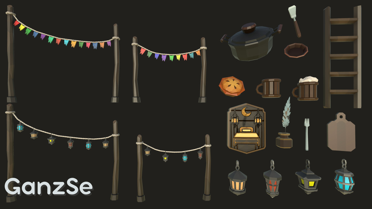GanzSe Mountain Trade Pass - Stylized Low Poly Environment