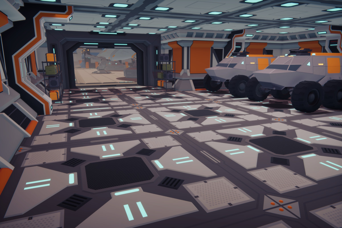 Low Poly Sci-Fi Military Resource Base