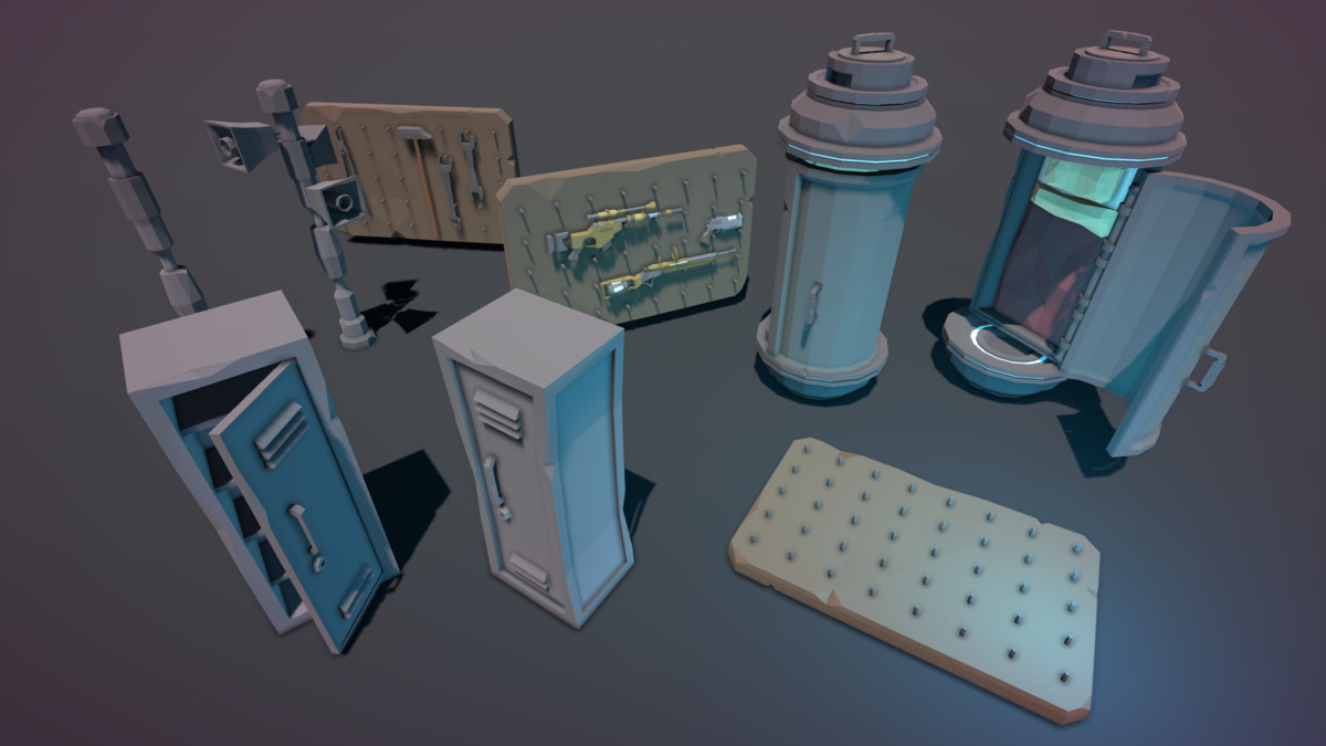 STYLIZED Fantasy Magitech Laboratory - Low Poly 3D Art