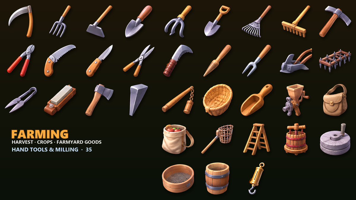 Farming & Harvest Icons - 276 Crop Items