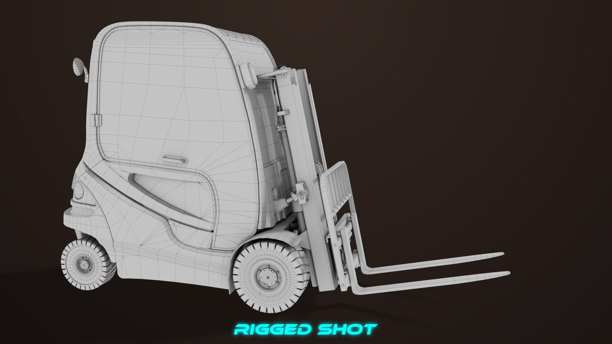 Forklift Trucks and Pallet Yellow Collection URP HDRP Textures