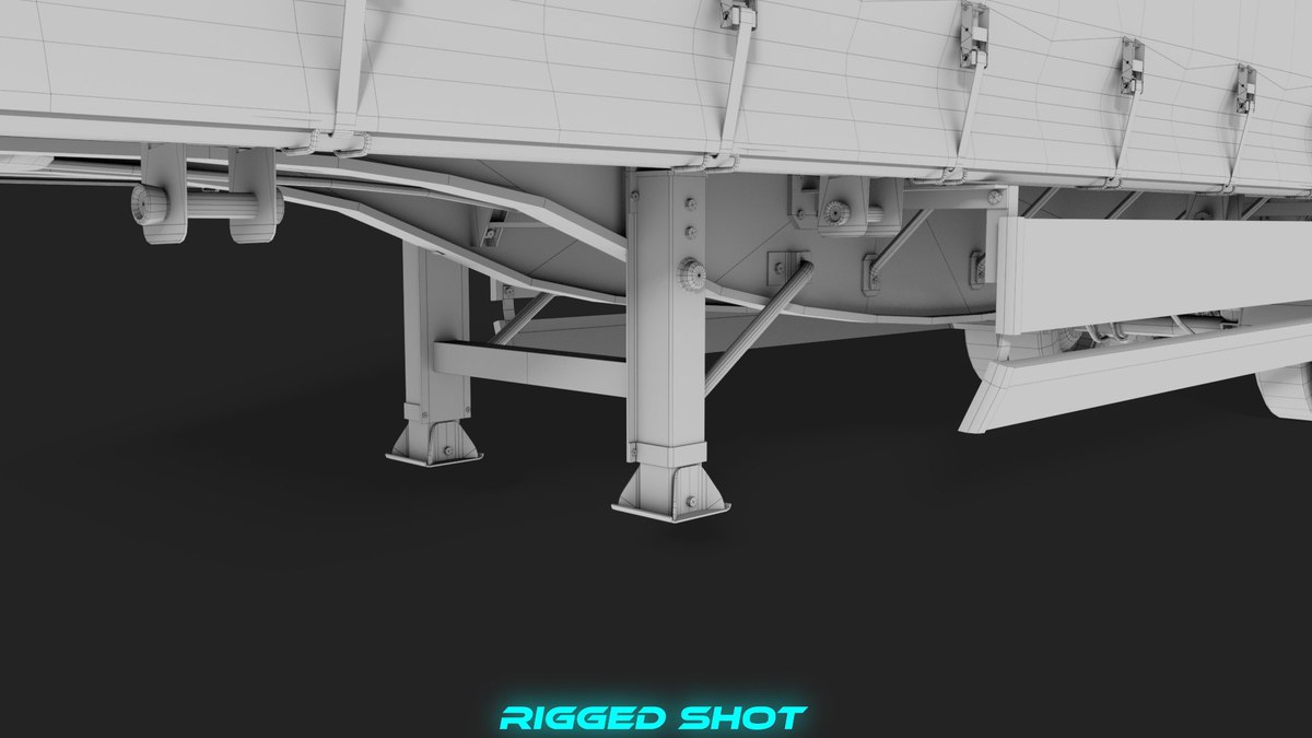 Curtainsider Trailer 4 Variant Collection URP HDRP Textures