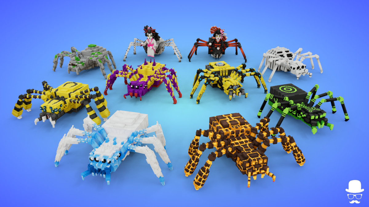 Voxel Spider Creatures Pack