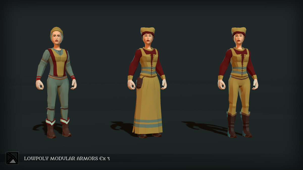 Low Poly Modular Armors Expansion Pack 03 - LOWPOLY MEDIEVAL FANTASY SERIES
