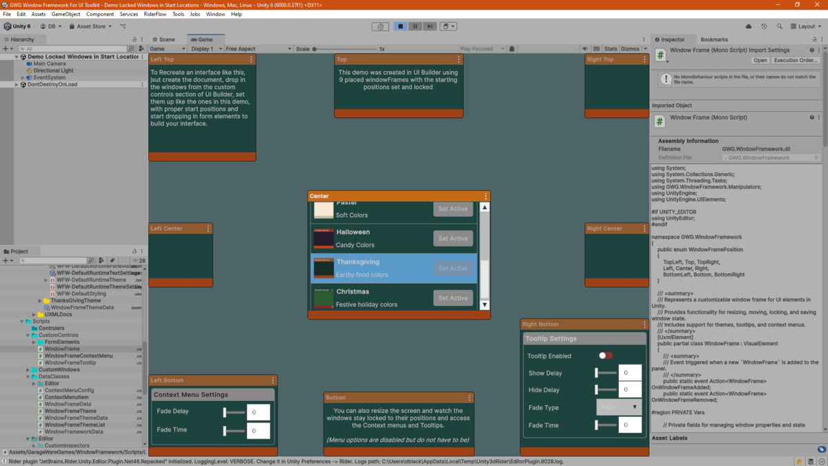Window Framework for UI Toolkit