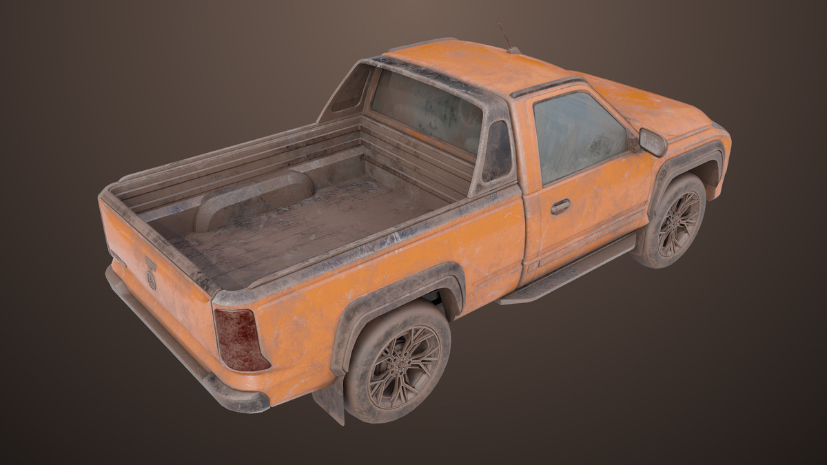 Pickup Truck01 Old Rusty HDRP URP Textures
