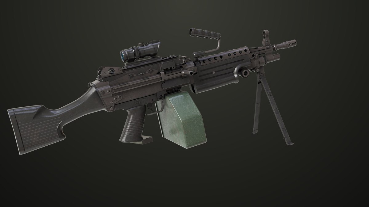 Machine Gun 12 URP HDRP Textures