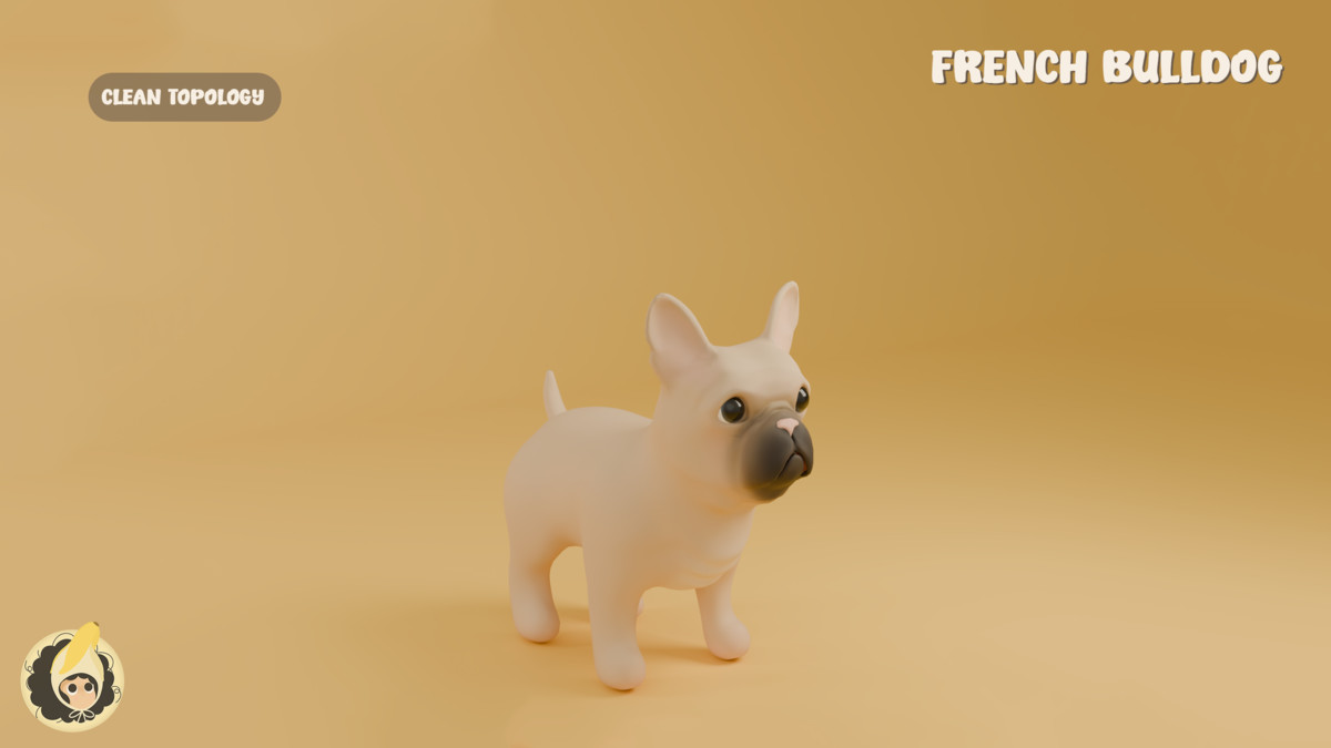 Animated French Bulldog