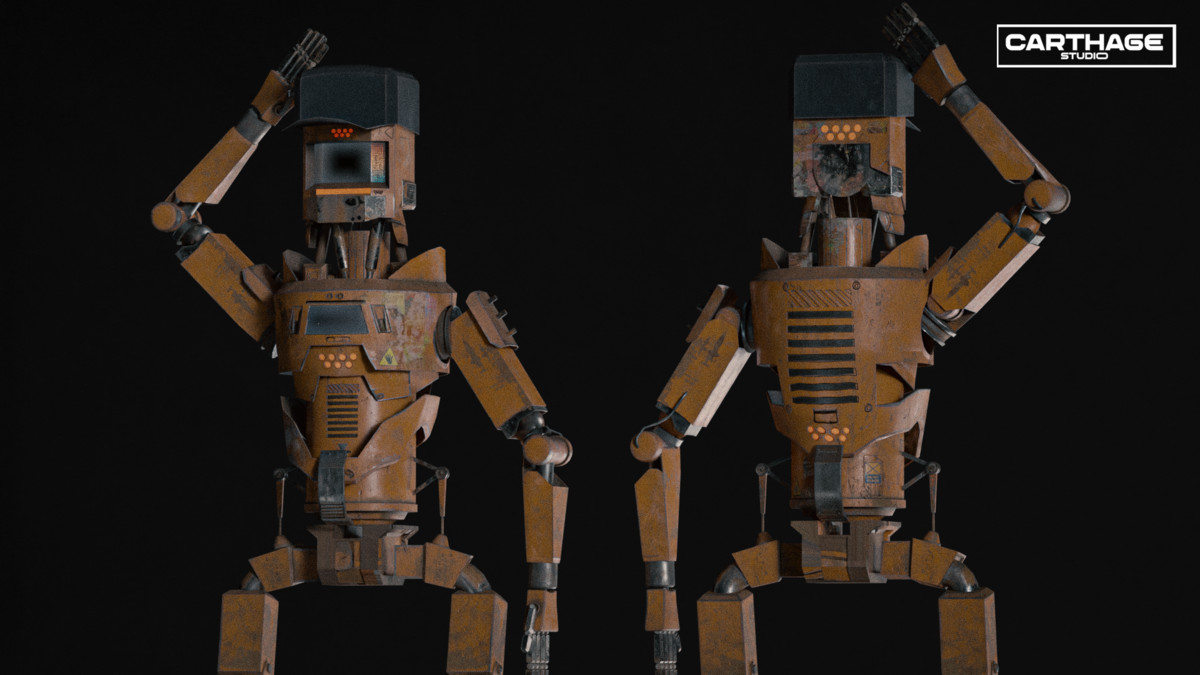 Screen-Head Vendor Robot NPC