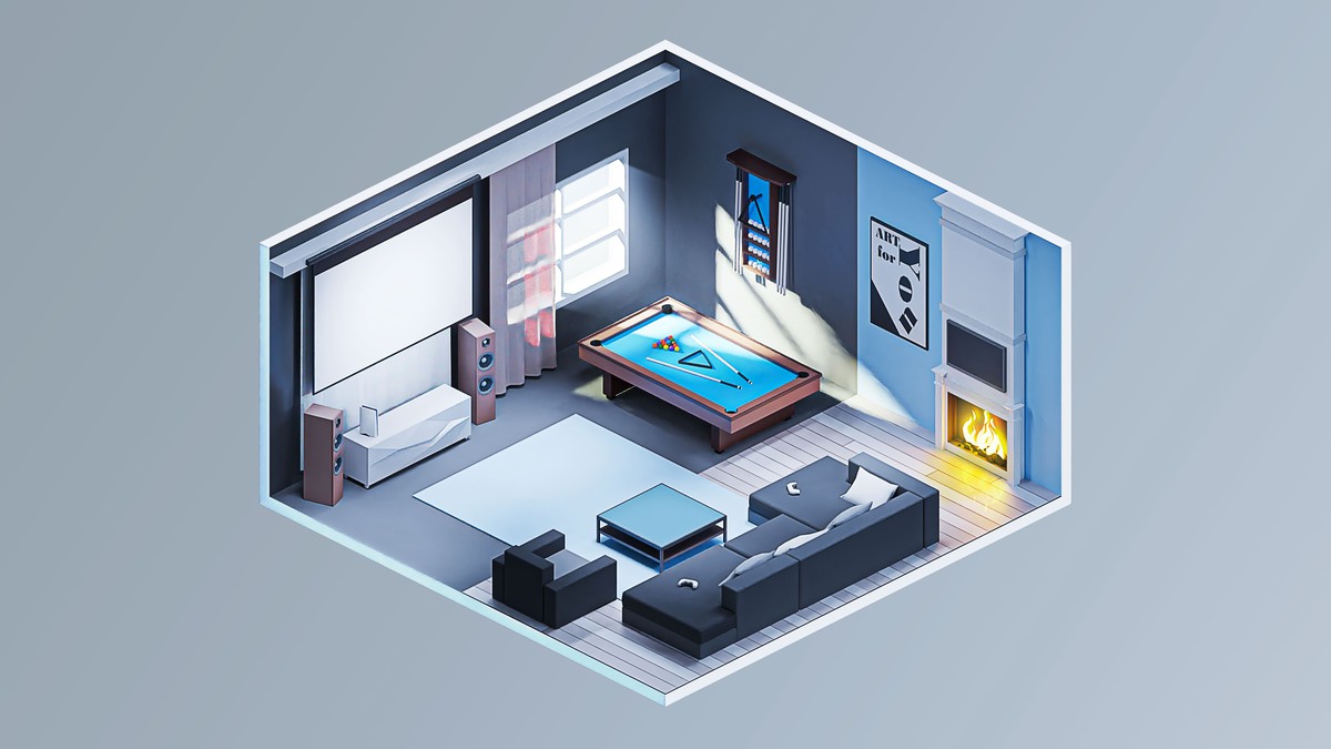 Interior 7 - Low Poly 3D Models Pack