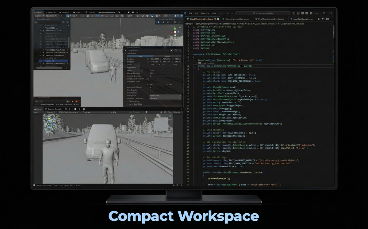 Quick Editor Pro - Focus OS for Unity