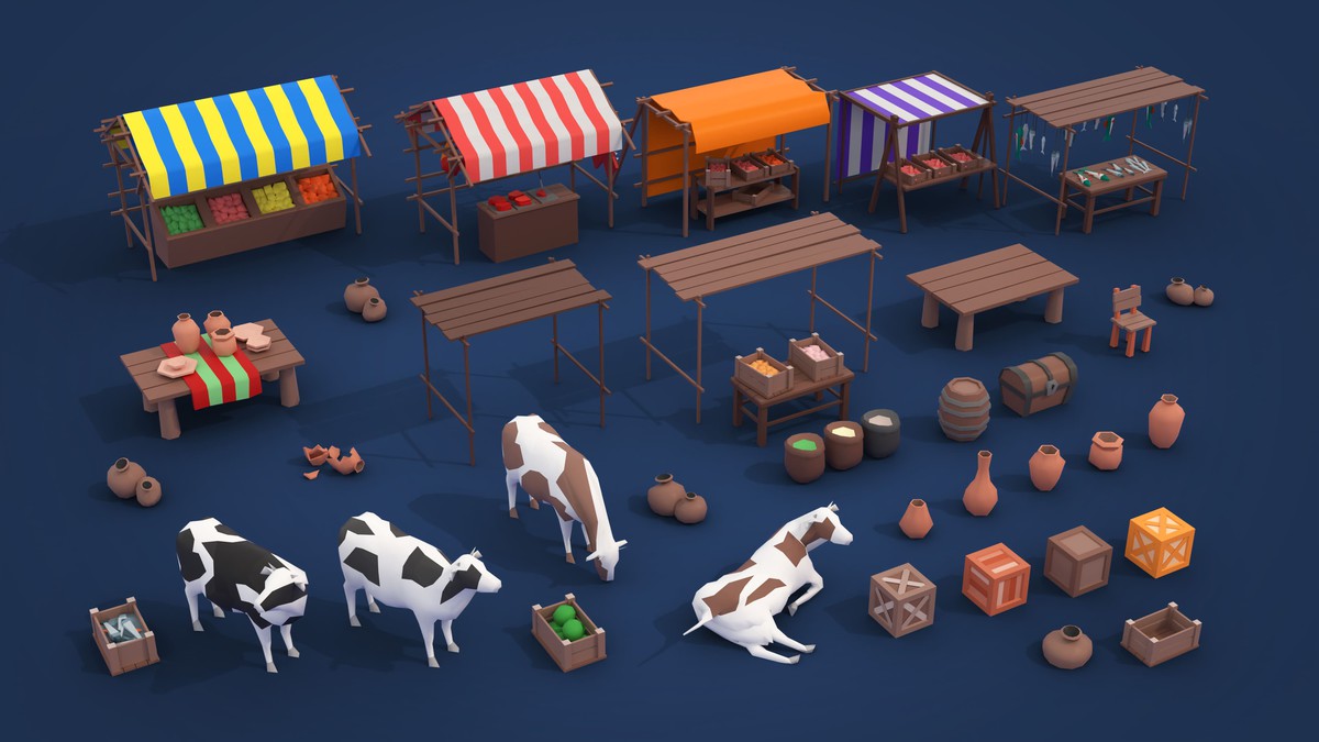 Wild West - Low Poly 3D Models Pack