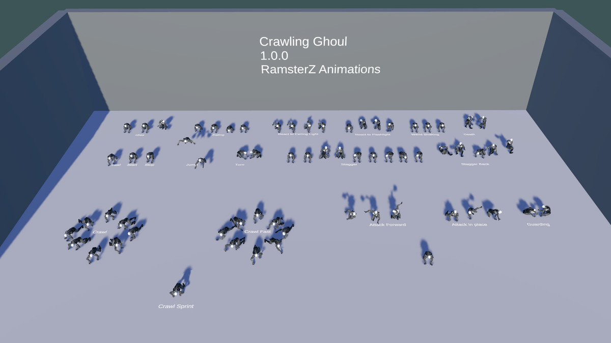 Crawling Ghoul Animations