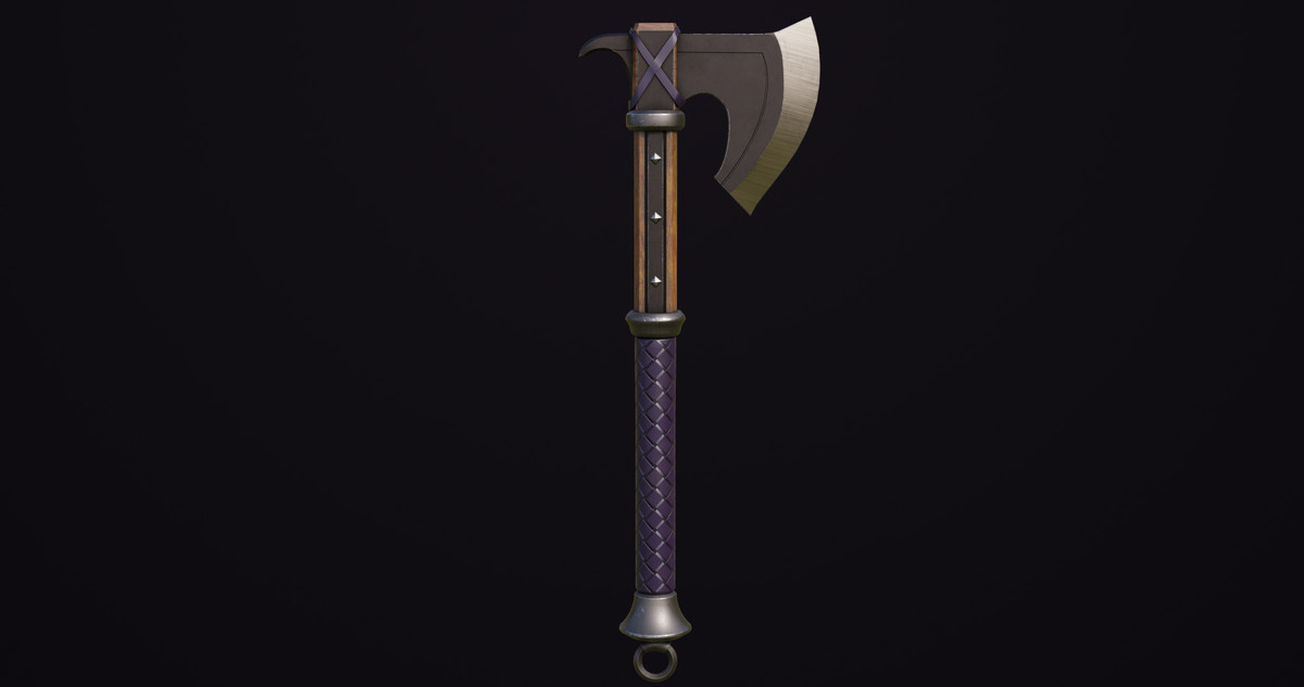 Battle Axe 14 Violet URP HDRP Textures