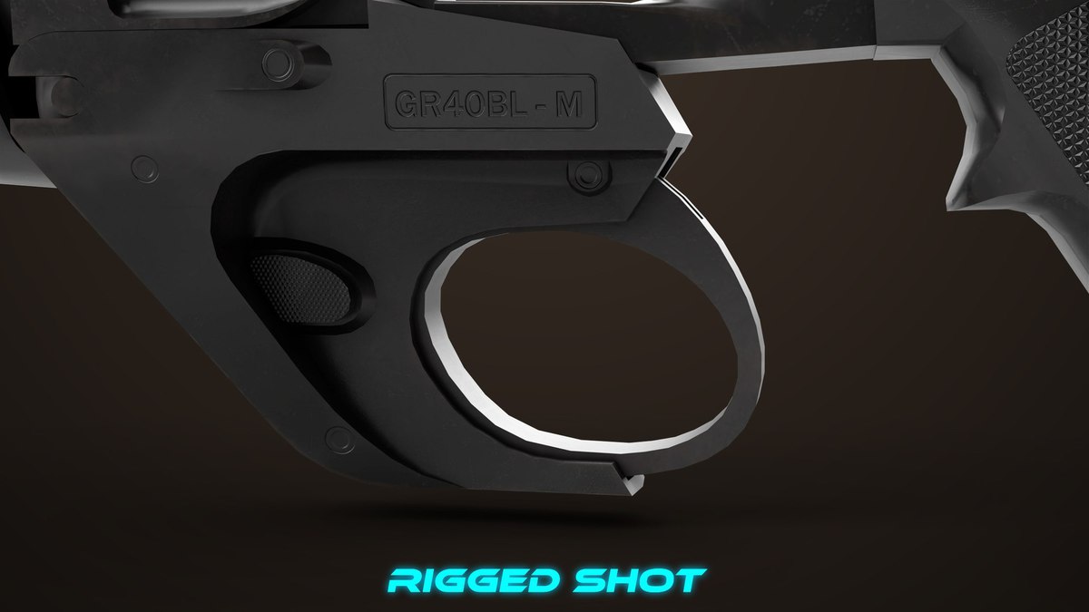 6 Grenade Launcher Black URP HDRP Textures
