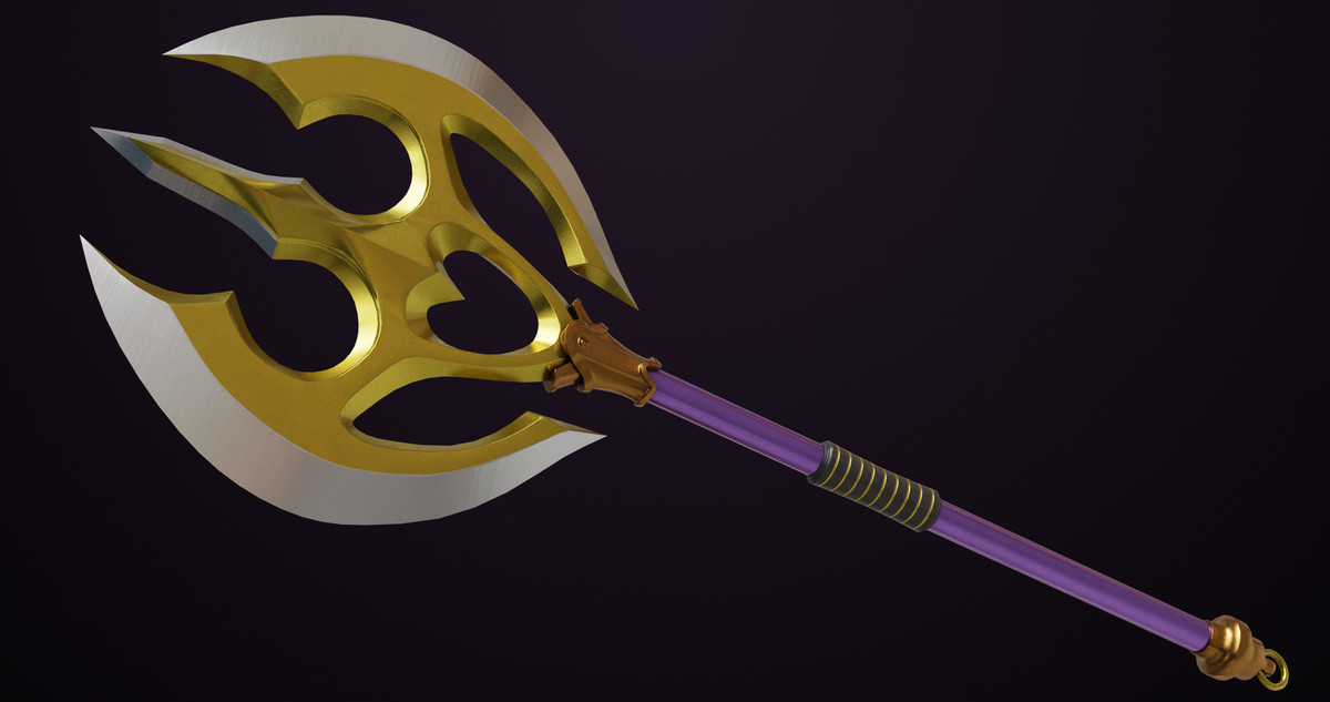 Battle Axe 06 Gold URP HDRP Textures