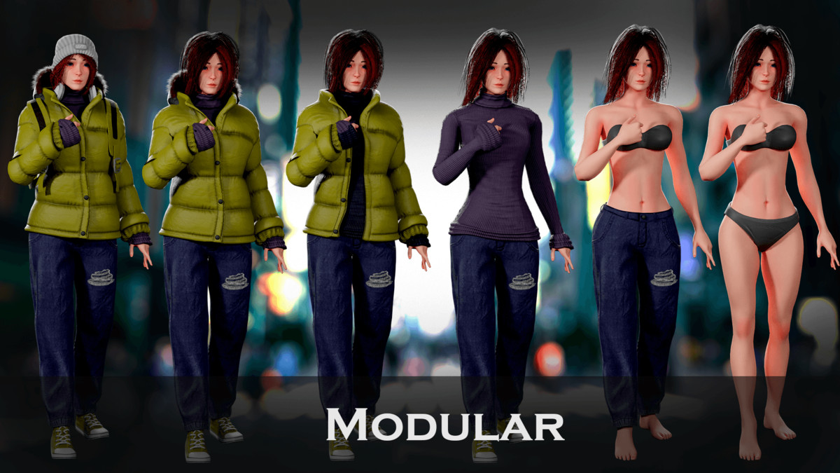 Urban Student Girl – Casual Winter Character