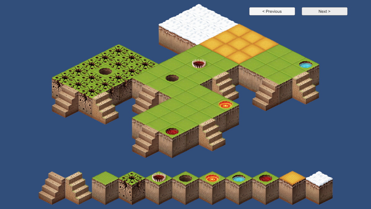 2D Isometric Modular Tileset – Grass & Lava