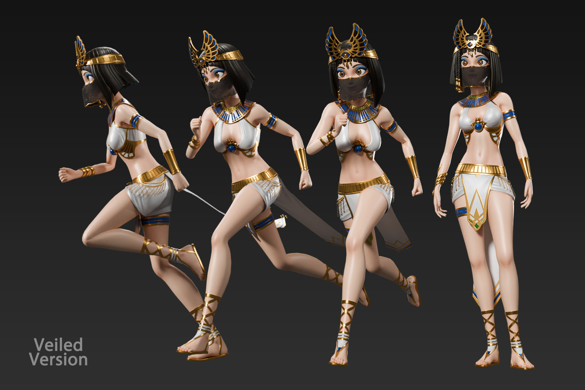 HQ Egyptian Queen(well-proportioned figure)-Animation