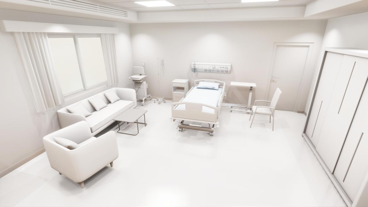 Hospital Room Interior – Medical Environment
