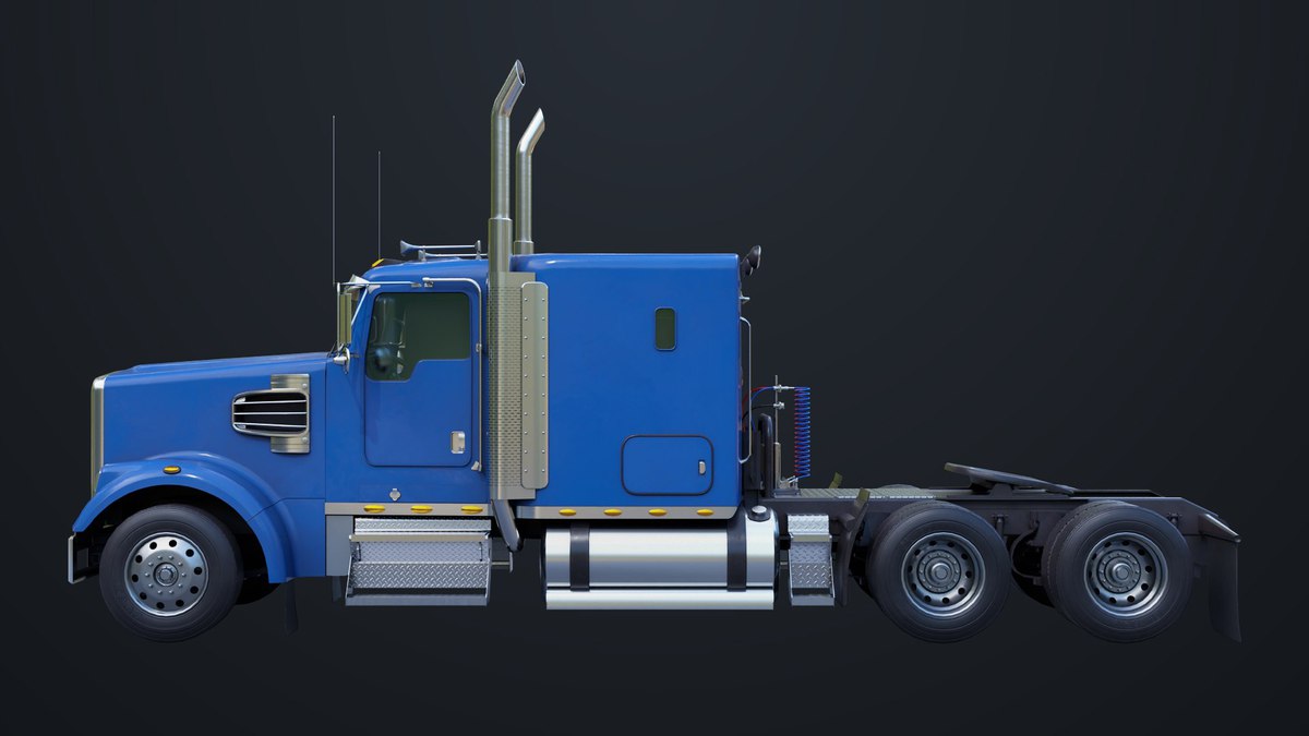 Heavy Truck Chassis 07 Blue and Green URP HDRP Textures