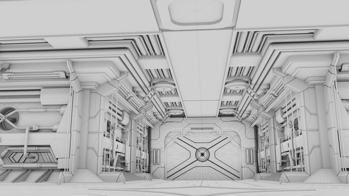 Sci Fi Corridor 01 URP HDRP Textures